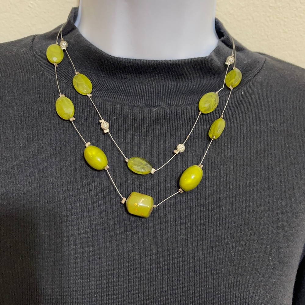Green stone necklace